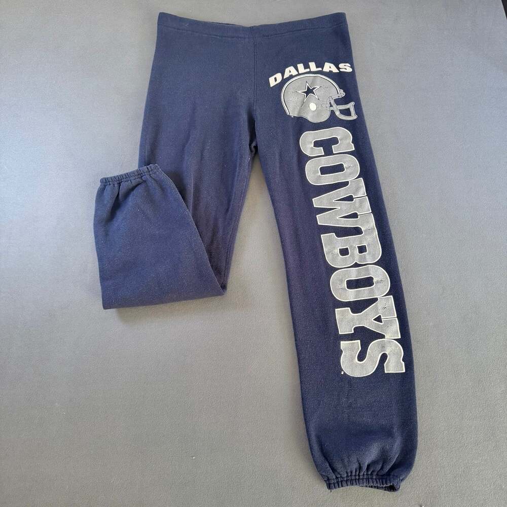 VTG 90s Artex Dallas Cowboys Sweatpants Navy Blue Made in USA - M
